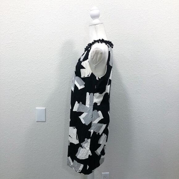 Chetta B Beaded Neck Mock Halter Sheath Dress - Picture 4 of 11